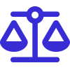 icono balanza azul